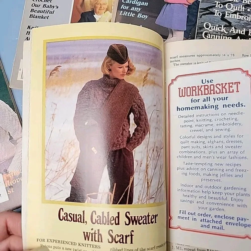 The Work Basket Magazines‎ 9 Vintage Crafts Sewing Needlecraft Art Ads 1980's